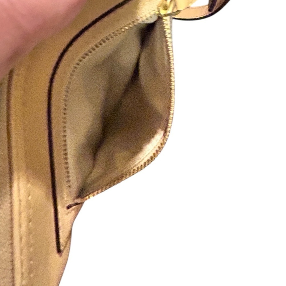 COACH Legacy Swingpack Brass Sand Leather Zip Top Front Zip Pocket EC - Picture 5 of 7